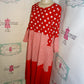 Vintage Red/White Polka Dot Plaid Dress Size M