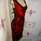 Vintage Red Sequins Shingle Dress Size XL