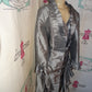 Vintage Serafina Silver Ruffle Dress Size XL
