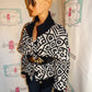 Vintage Learsi Black/ White Sweater Coat (Belt/Accessories Not Included)  Size M
