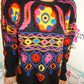 Vintage Kitty Hawk Black Colorful Sweater Size M