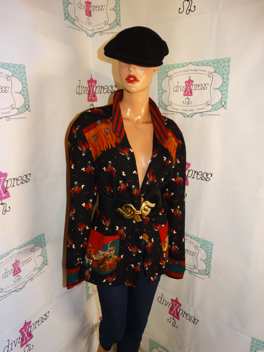Vintage Platinum Black Horse Blazer Size XL