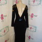 Vintage ST AL Black Beaded Dress Size M