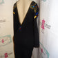 Vintage ST AL Black Beaded Dress Size M