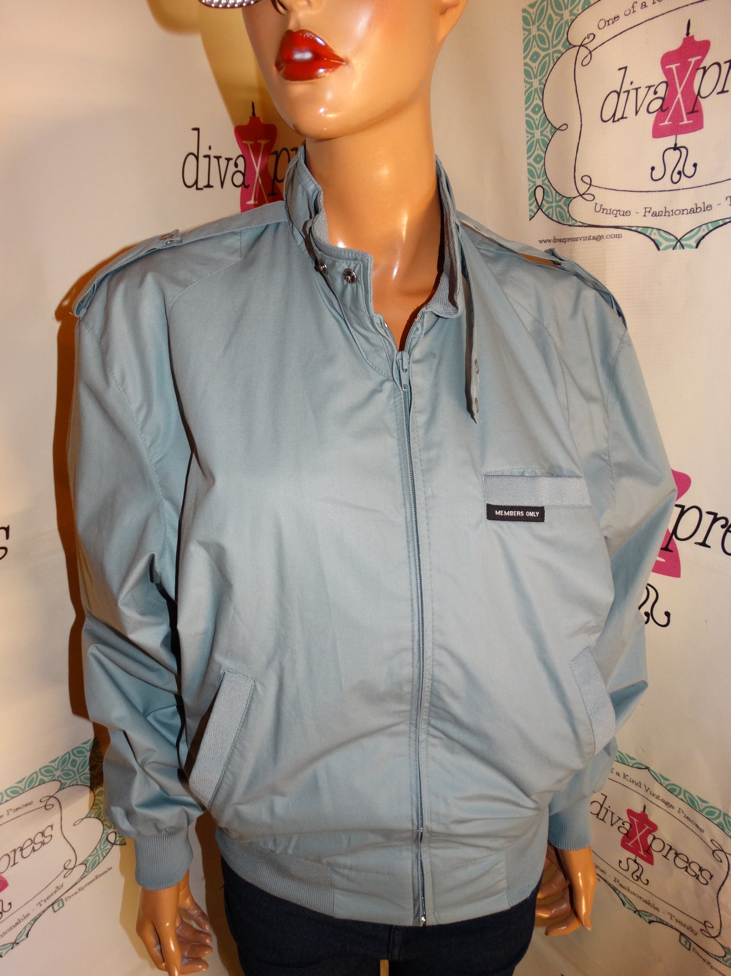 Vintage Members Only Blue Jacket Size M