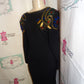Vintage ST AL Black Beaded Dress Size M