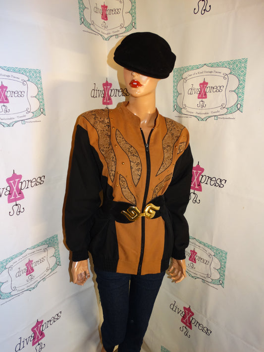 Vintage Joyce Brown Snake Skin style Jacket (Belt/Accessories Not Included) Size XL