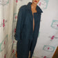 Vintage London Fog Greenish/Blue Long Double Lined Trench Coat Size 1x
