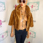 Vintage Rich's Authentic Mink Tan Shawl Size S-L