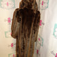 Vintage Monterey Fashions Brown Faux Fur Long Coat Size XL