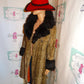 Vintage Leopard Faux Fur Collar Coat Size M