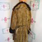 Vintage Leopard Faux Fur Collar Coat Size M