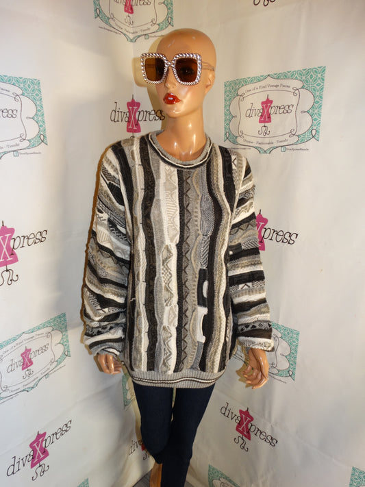 Vintage Lineage Gray/White Coogi Style Sweater Size 2x