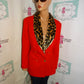 Vintage K&B Red Leopard Blazer Size L