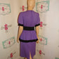 Vintage Purple/Black Peplum Dress Size M