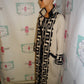 Vintage NAtive Jackets Cream/Black/Red Long Wool Coat Size XL