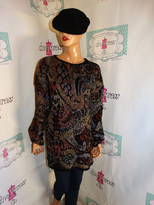 Vintage Just for Women Back/Gold Red Sweater Size 2x