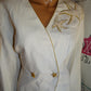 Vintage Magali Cream/Gold Star Beaded Blazer Size XL
