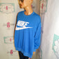 Vintage Nike Blue Sweat Shirt Size 2x (back show wear see pics)