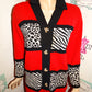 Vintage Red/Black/White Sweater Dress Size M-L