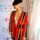 Vintage Marie Christina Red/Yellow Stripe Cardigan Sweater Size 3x