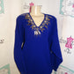 Vintage Purple Beaded Sweater Size 1x