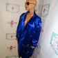 Vintage Pamela Renee Royal Blue Oversized Blazer Size 2x