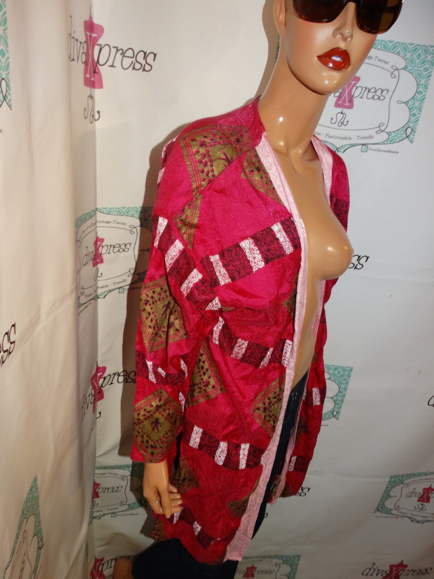 Vintage Simpy Heritage Pink/Gold Throw Size L