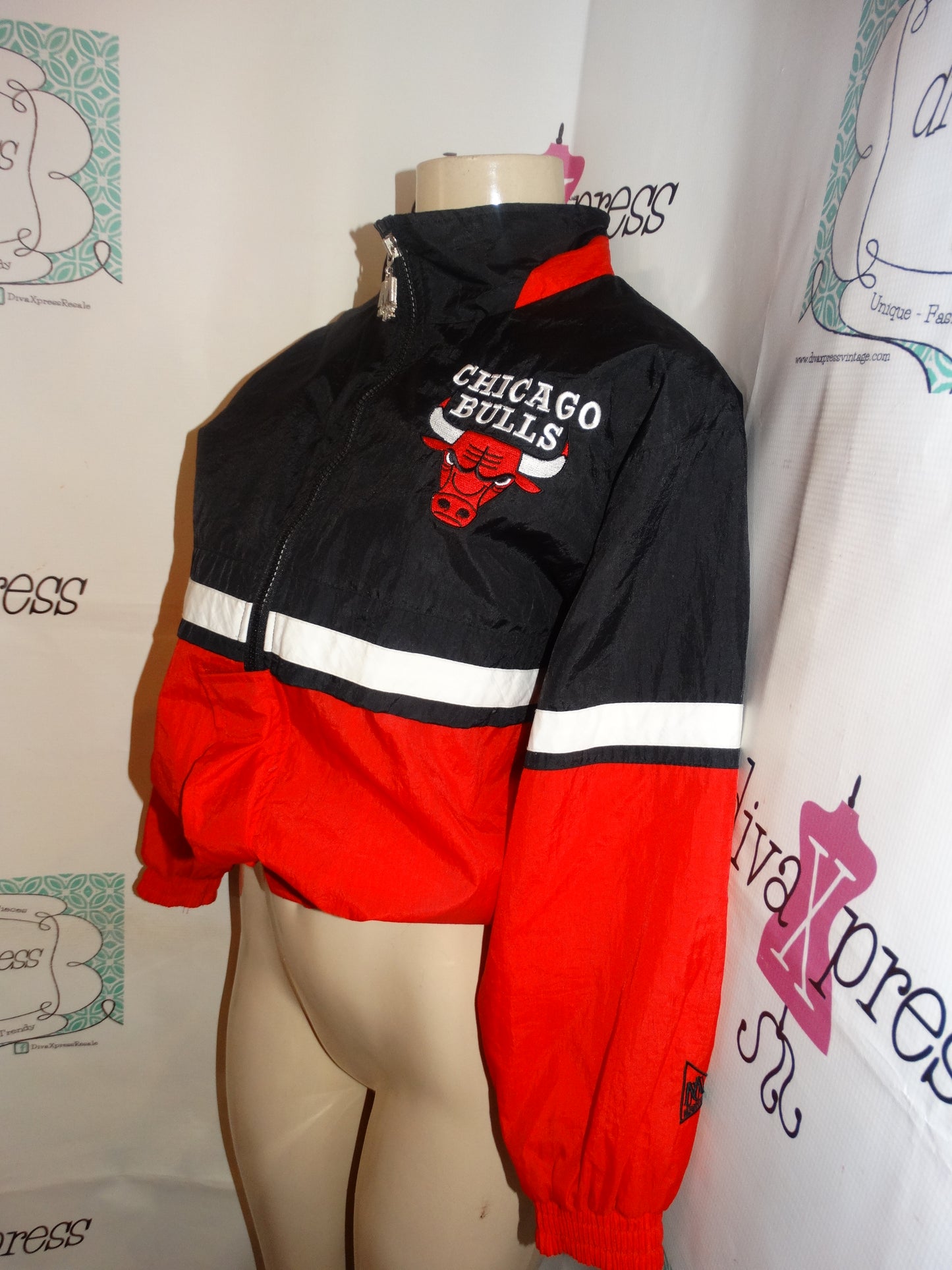 Vintage Mighty Mac Chicago Bulls Red Jacket Size S