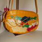 Vintage Yellow Leather/Snake Skin Clutch  Size S