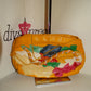 Vintage Yellow Leather/Snake Skin Clutch  Size S