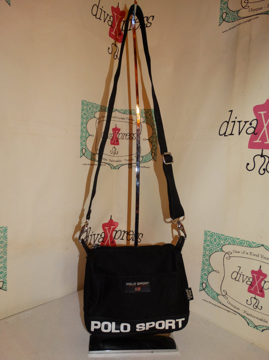 Vintage Polo Sport Black Purse Size L