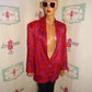 Vintage Toto N Ko Pink/Red Silk Blazer Size 1x