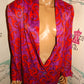 Vintage Toto N Ko Pink/Red Silk Blazer Size 1x