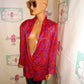 Vintage Toto N Ko Pink/Red Silk Blazer Size 1x