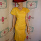 Vintage LaEdoute Yellow Dress Size L