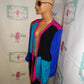 Vintage SGS Sport Pink/Purple Turquoise Throw Size 1x