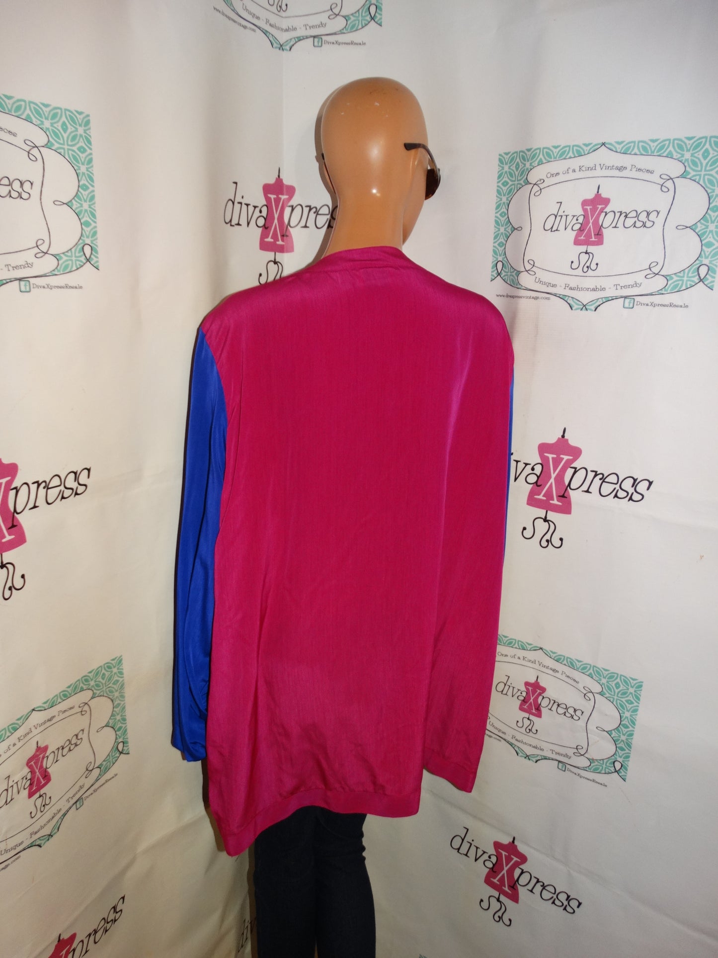 Vintage SGS Sport Pink/Purple Turquoise Throw Size 1x
