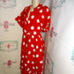 Vintage J. Ellis Red/White Polka Dot Dress Size L