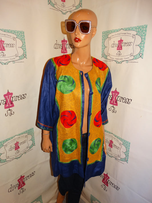 Vintage Purple Colorful Top/Throw Size 3x