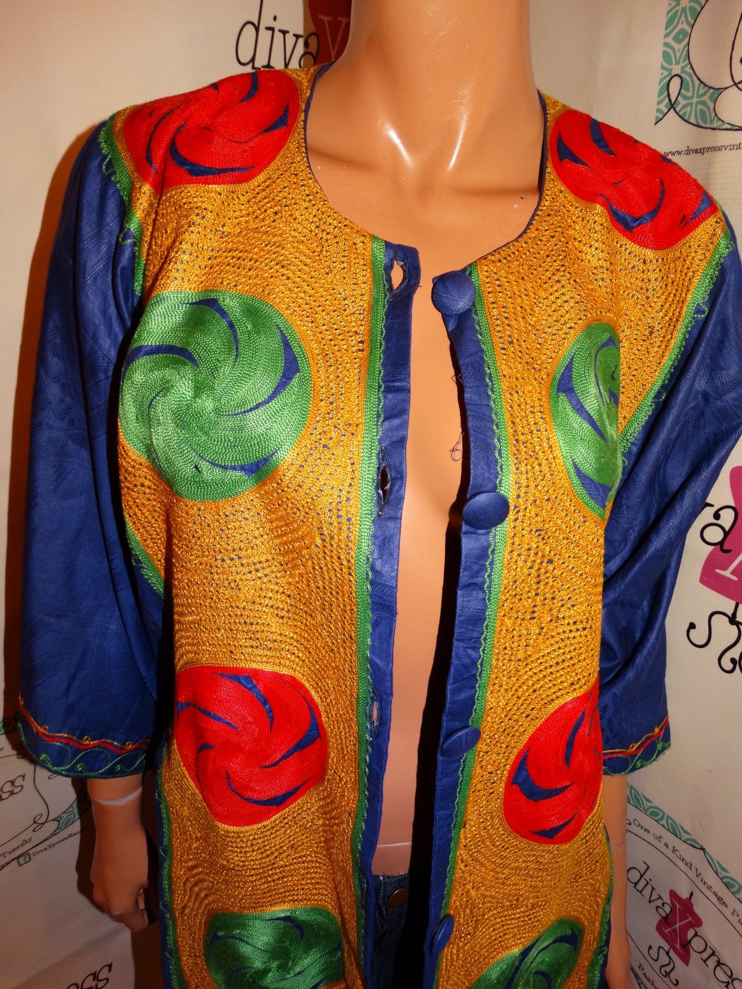 Vintage Purple Colorful Top/Throw Size 3x
