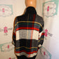 Vintage JJ Brown Black/White Plaid sweater Jacket Size 1x