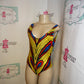 Yellow/Blue Feather Bathing Suit Size M