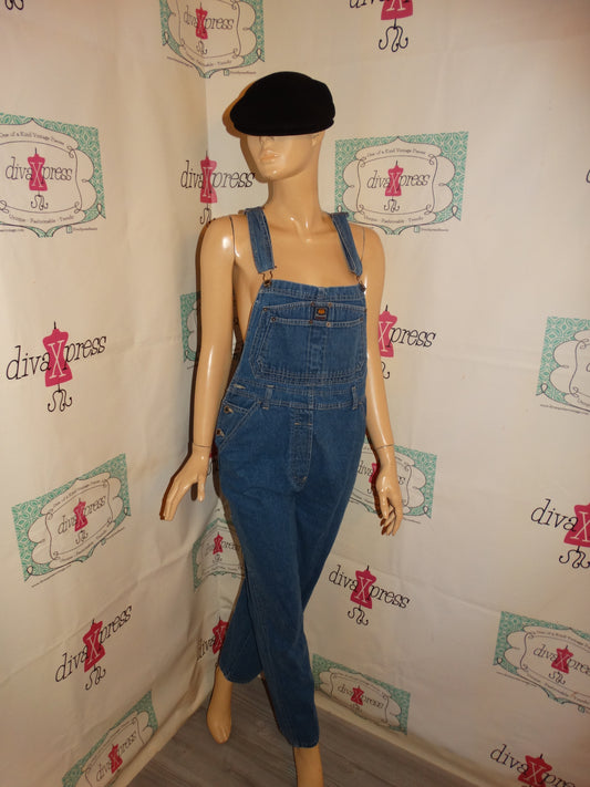 Vintage Route 66 Blue Jean Overalls Size M