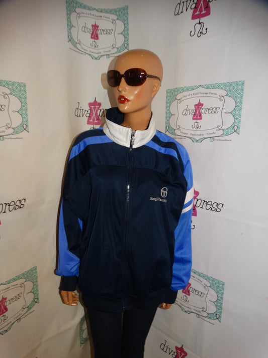 Vintage Sergio Tachhini Blue/White Jacket Size 1x