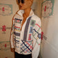 Vintage Koret Francisca White Colorful Jacket Size M