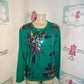 Vintage Lindsey Blake Green Sequins Sweater Size L