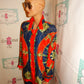 Vintage Stut Collection Blue/Red Versace Style Blouse Size 1x