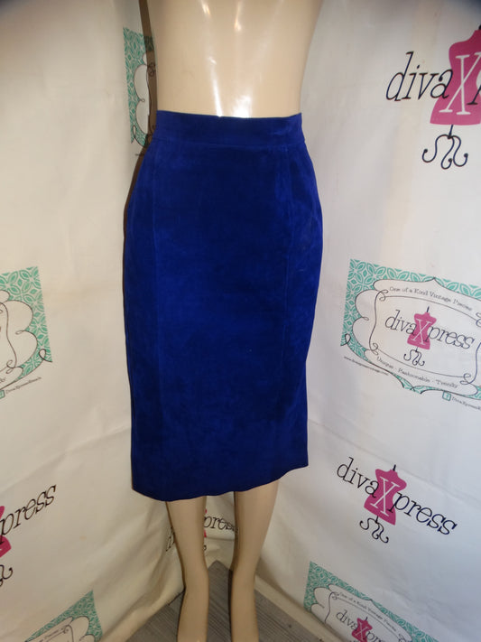 Vintage Jon Lawerence Purple Suede Skirt Size 1x