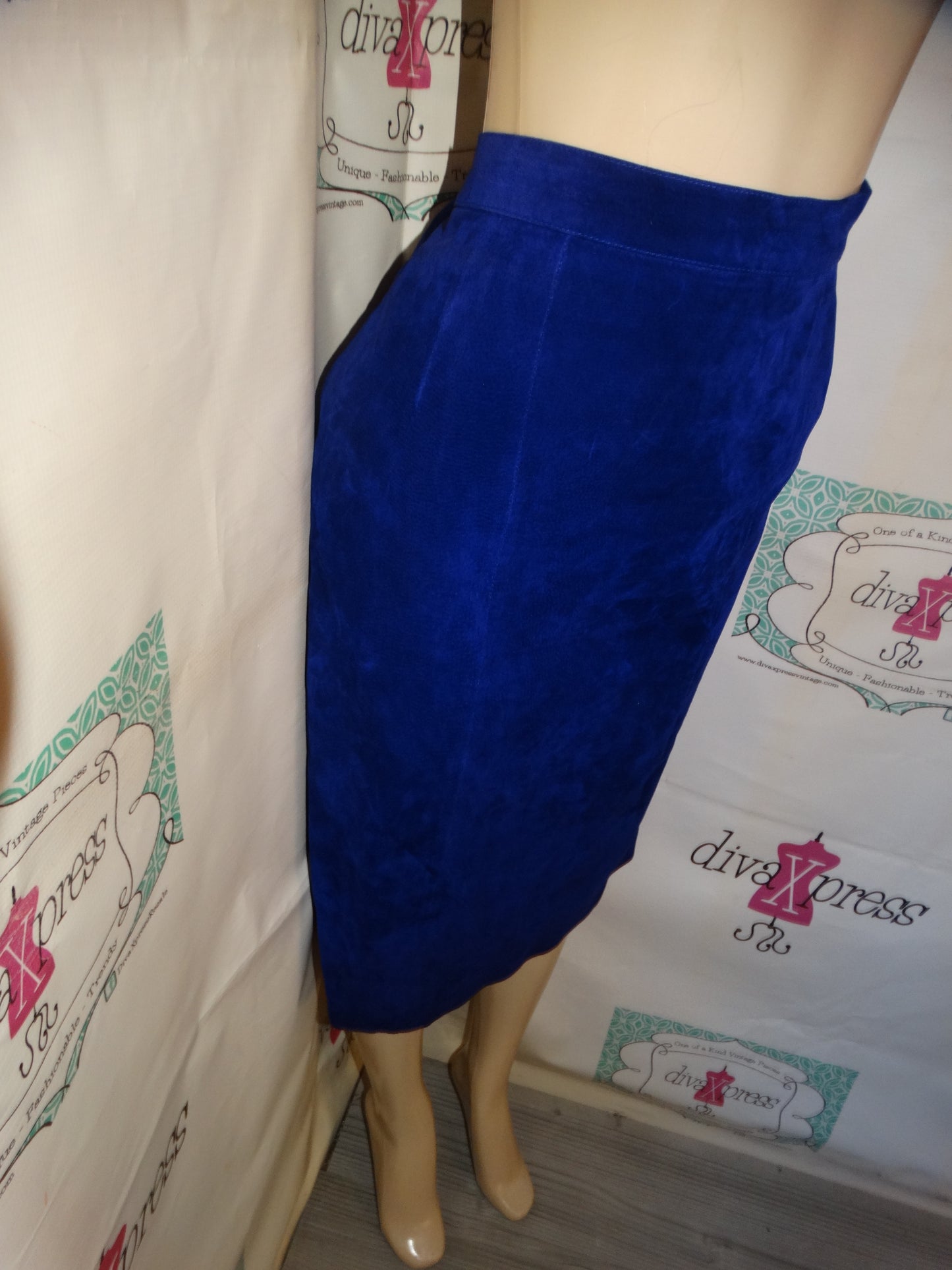 Vintage Jon Lawerence Purple Suede Skirt Size 1x